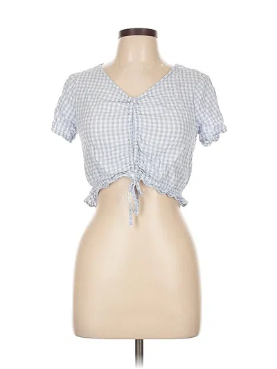 Pre-owned Sonoma Goods For Life Short Sleeve Top Blue Sweetheart Neckline Tops