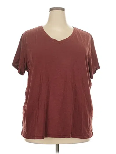 Pre-owned Sonoma Goods For Life Short Sleeve T-shirt In Burgundy