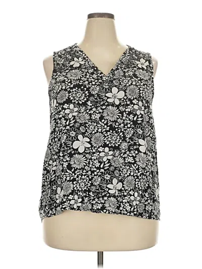 Pre-owned Sonoma Goods For Life Sleeveless Blouse In Black