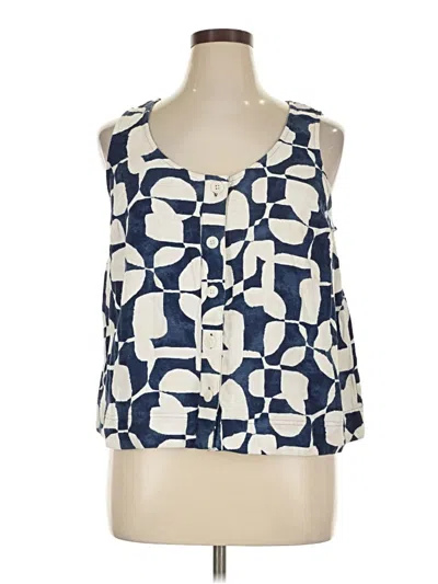 Pre-owned Sonoma Goods For Life Sleeveless Blouse In Blue