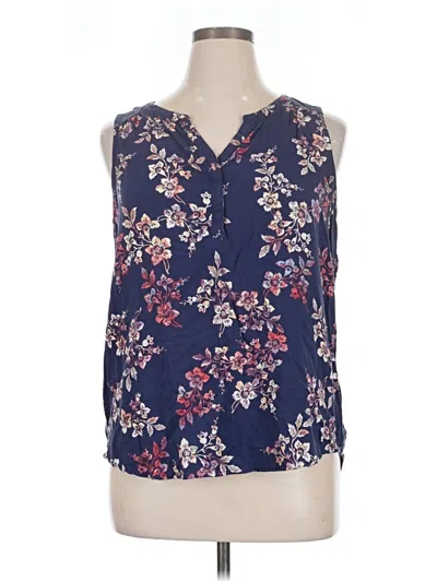 Pre-owned Sonoma Goods For Life Sleeveless Blouse In Blue