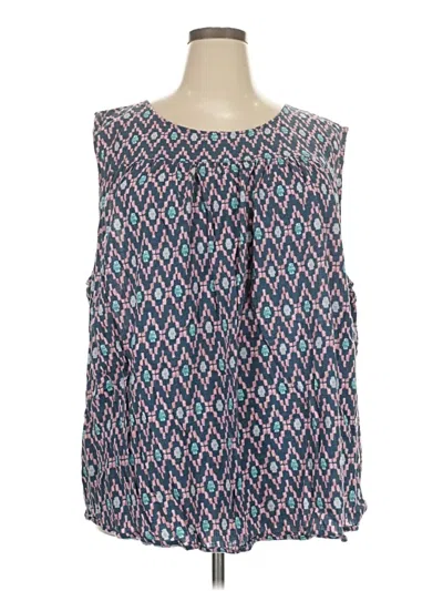 Pre-owned Sonoma Goods For Life Sleeveless Blouse In Blue