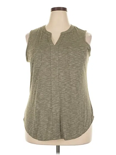 Pre-owned Sonoma Goods For Life Sleeveless Blouse In Gray