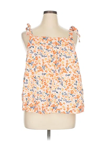 Pre-owned Sonoma Goods For Life Sleeveless Blouse In Orange