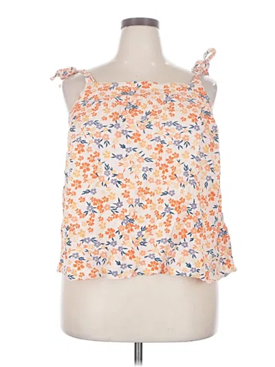 Pre-owned Sonoma Goods For Life Sleeveless Blouse In Orange