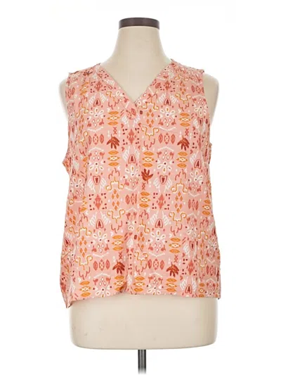Pre-owned Sonoma Goods For Life Sleeveless Blouse In Orange