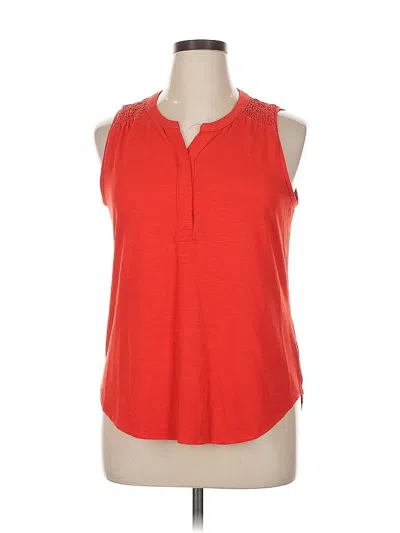 Pre-owned Sonoma Goods For Life Sleeveless Blouse In Red