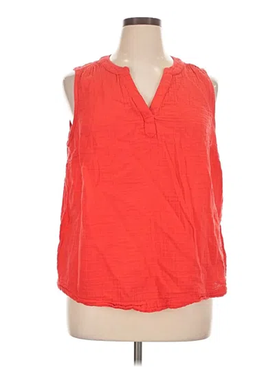 Pre-owned Sonoma Goods For Life Sleeveless Blouse In Red