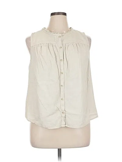 Pre-owned Sonoma Goods For Life Sleeveless Blouse In White