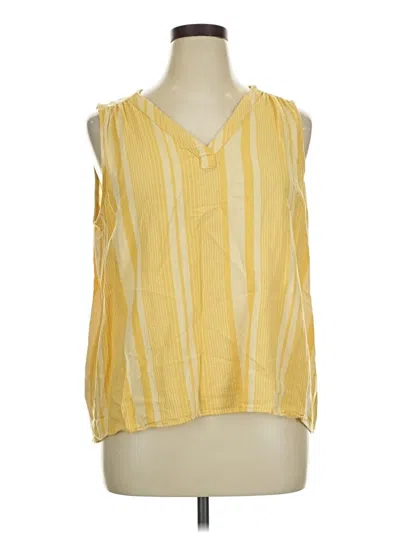 Pre-owned Sonoma Goods For Life Sleeveless Blouse In Yellow