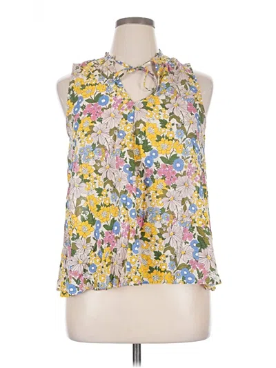 Pre-owned Sonoma Goods For Life Sleeveless Blouse In Yellow