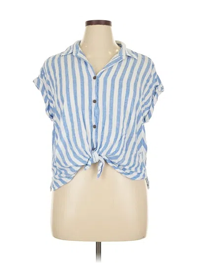 Pre-owned Sonoma Goods For Life Sleeveless Button Down Shirt In Blue