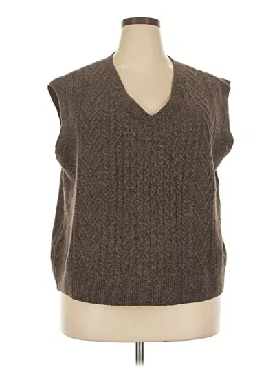 Pre-owned Sonoma Goods For Life Sweater Vest In Brown