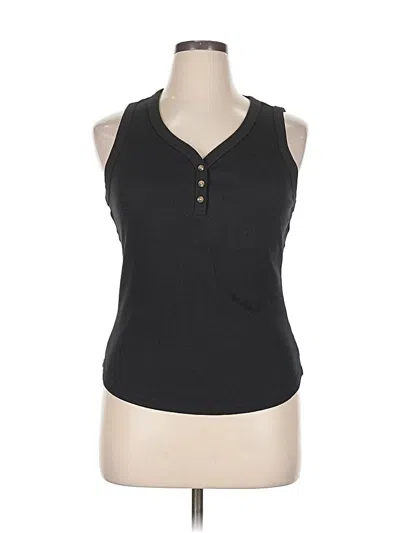 Pre-owned Sonoma Goods For Life Tank Top Black Halter Neckline Tops