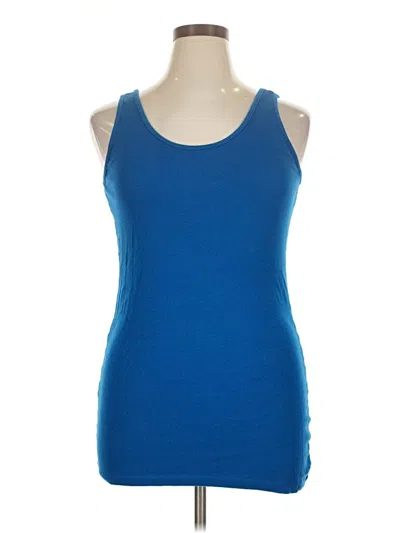 Pre-owned Sonoma Goods For Life Tank Top Blue Halter Neckline Tops