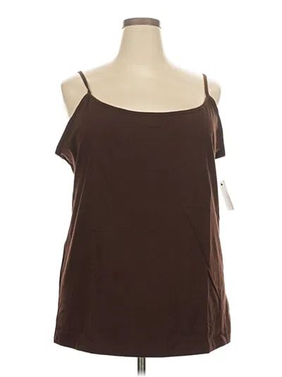 Sonoma Goods For Life Tank Top Brown Cold Shoulder Neckline Tops