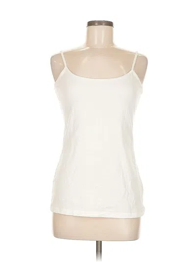 Pre-owned Sonoma Goods For Life Tank Top Ivory Halter Neckline Tops In White