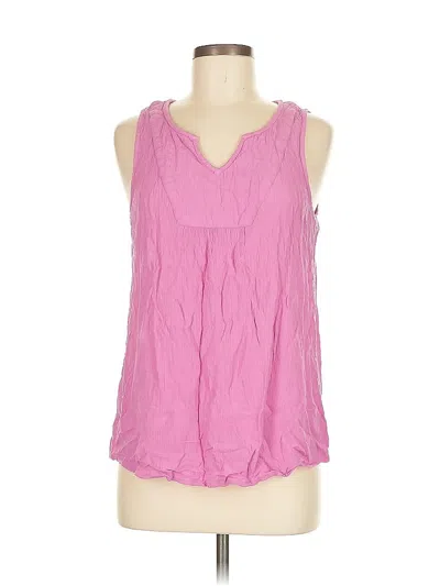 Pre-owned Sonoma Goods For Life Tank Top Pink Halter Neckline Tops