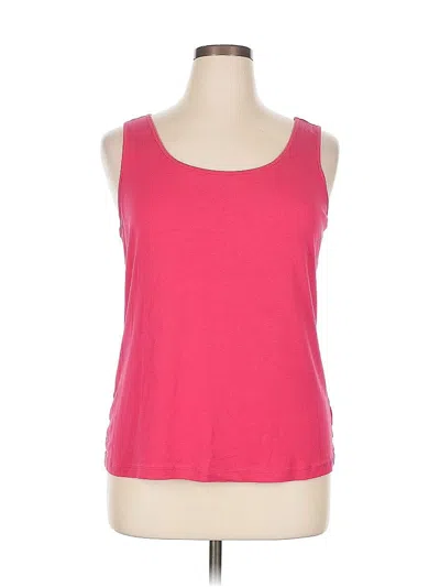 Pre-owned Sonoma Goods For Life Tank Top Pink Scoop Neck Tops