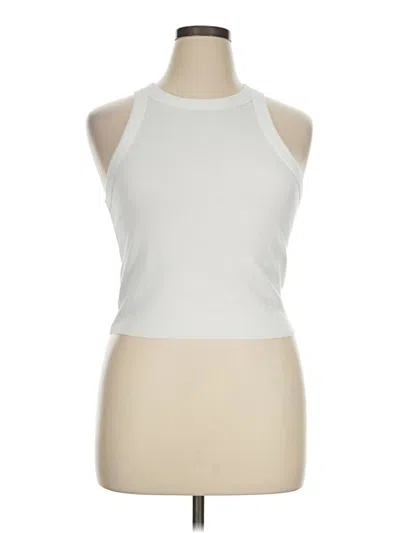 Pre-owned Sonoma Goods For Life Tank Top White Halter Neckline Tops