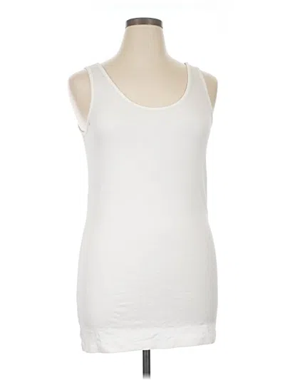 Pre-owned Sonoma Goods For Life Tank Top White Halter Neckline Tops