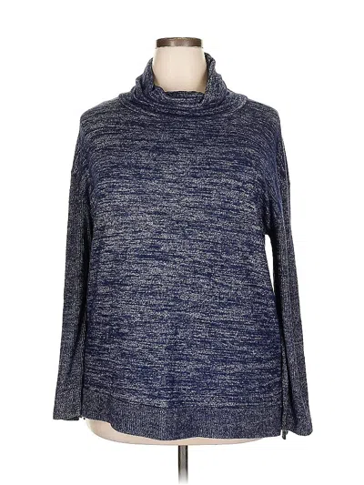 Pre-owned Sonoma Goods For Life Turtleneck Sweater In Blue