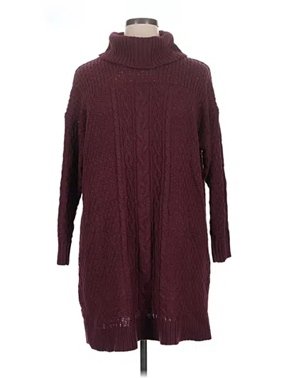 Pre-owned Sonoma Goods For Life Turtleneck Sweater In Burgundy