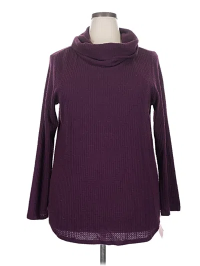 Pre-owned Sonoma Goods For Life Turtleneck Sweater In Purple