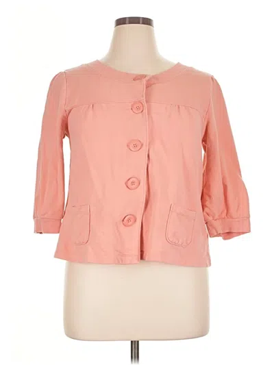 Pre-owned Sonoma Life + Style 3/4 Sleeve Button Down Shirt In Pink