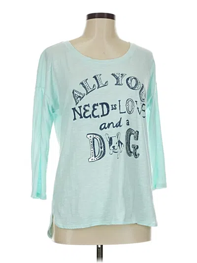 Pre-owned Sonoma Life + Style 3/4 Sleeve T-shirt In Blue