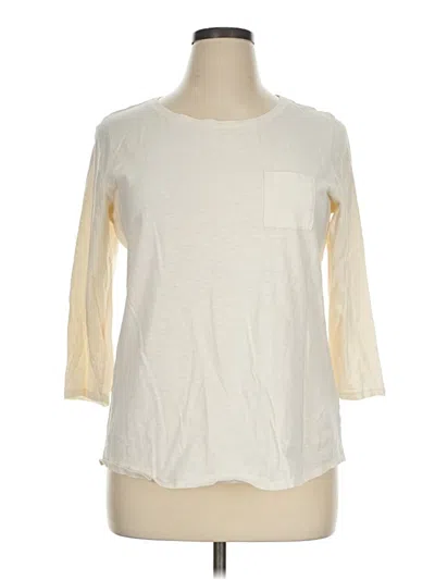 Pre-owned Sonoma Life + Style 3/4 Sleeve T-shirt In Ivory