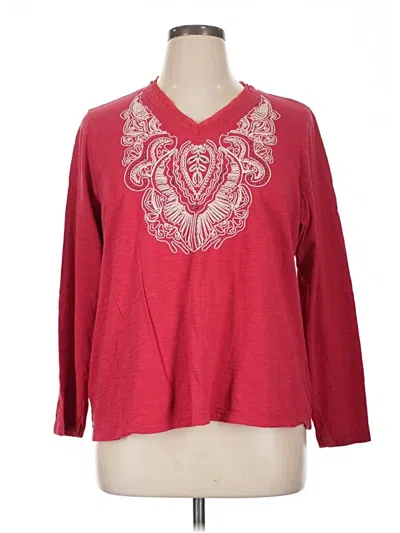 Pre-owned Sonoma Life + Style 3/4 Sleeve T-shirt In Red
