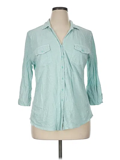 Pre-owned Sonoma Life + Style 3/4 Sleeve T-shirt In Teal