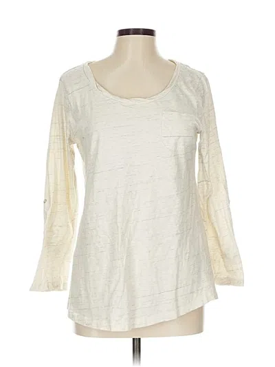 Pre-owned Sonoma Life + Style 3/4 Sleeve T-shirt In White