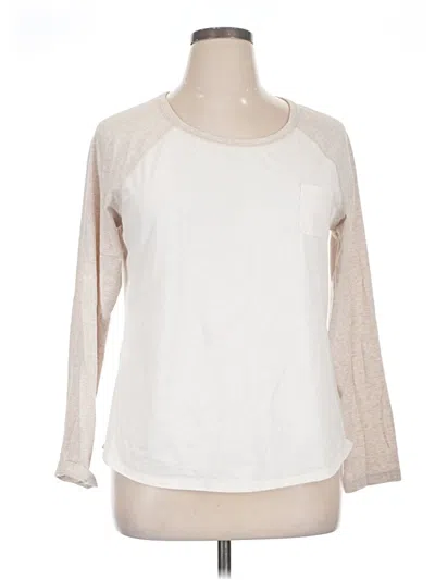 Pre-owned Sonoma Life + Style 3/4 Sleeve T-shirt In White