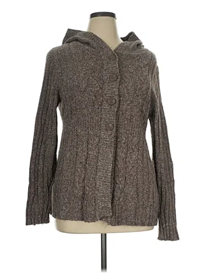 Pre-owned Sonoma Life + Style Cardigan Sweater In Brown