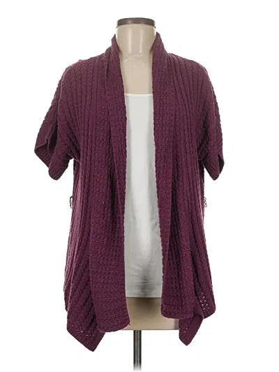 Pre-owned Sonoma Life + Style Cardigan Sweater In Burgundy