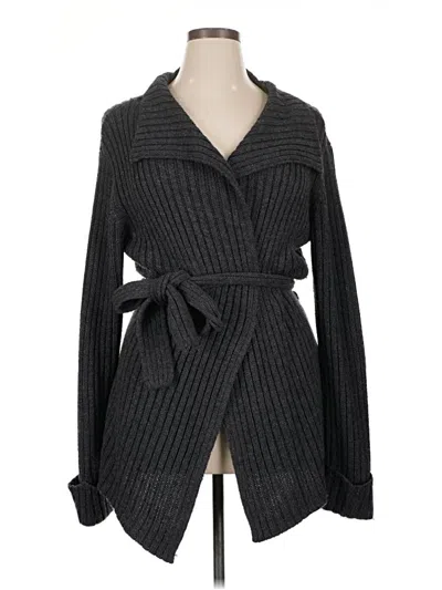 Pre-owned Sonoma Life + Style Cardigan Sweater In Gray