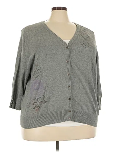 Pre-owned Sonoma Life + Style Cardigan Sweater In Gray