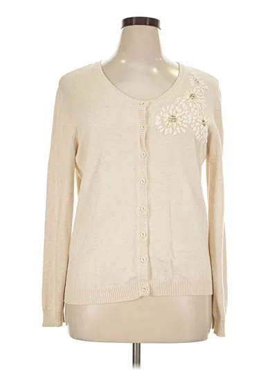 Pre-owned Sonoma Life + Style Cardigan Sweater In Ivory