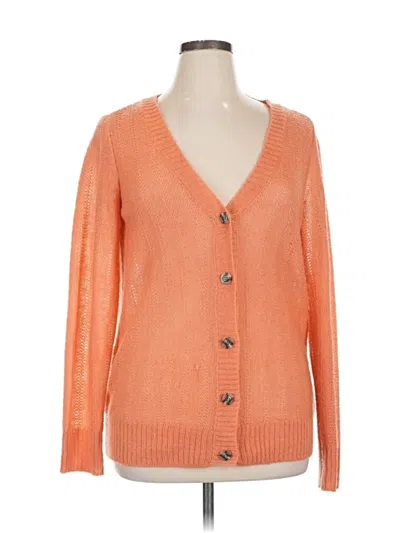 Pre-owned Sonoma Life + Style Cardigan Sweater In Orange