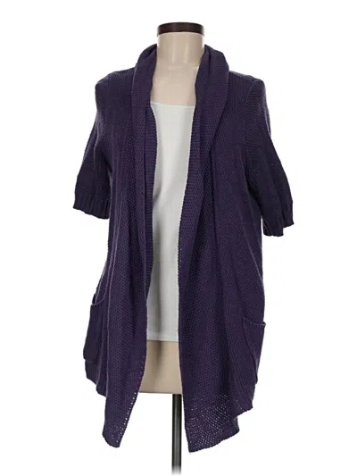 Pre-owned Sonoma Life + Style Cardigan Sweater In Purple