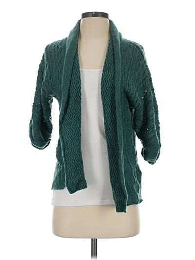 Pre-owned Sonoma Life + Style Cardigan Sweater In Teal