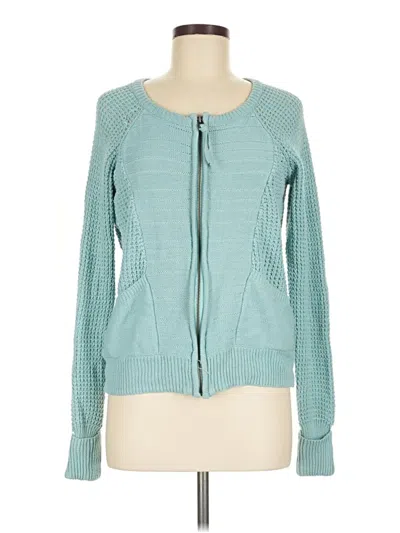 Pre-owned Sonoma Life + Style Cardigan Sweater In Teal