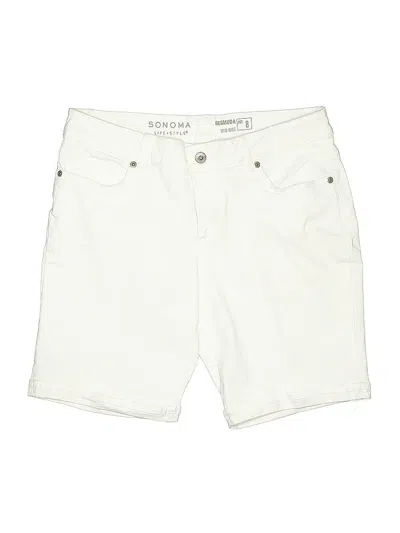 Pre-owned Sonoma Life + Style Cargo Shorts In White