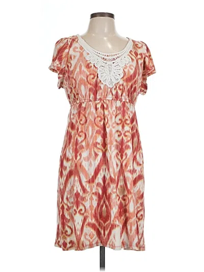 Pre-owned Sonoma Life + Style Casual Dress In Orange