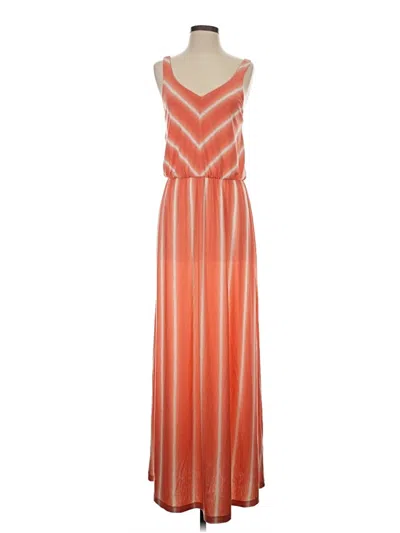 Pre-owned Sonoma Life + Style Casual Dress In Orange