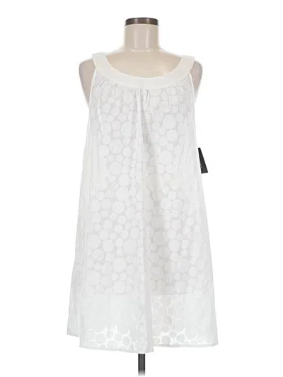Pre-owned Sonoma Life + Style Casual Dress In White