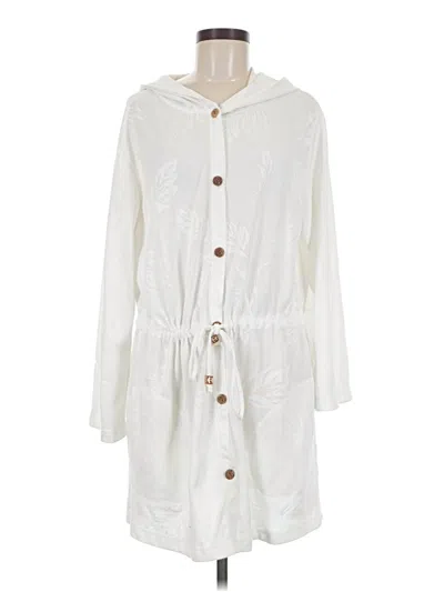 Pre-owned Sonoma Life + Style Casual Dress In White
