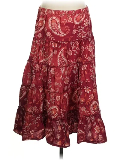 Pre-owned Sonoma Life + Style Casual Skirt In Burgundy